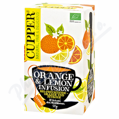 Cupper BIO čaj Orange & Lemon—20 nálevových sáčků
