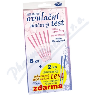 Ovulační test Comfort Proužek—6ks + 2ks TT zdarma