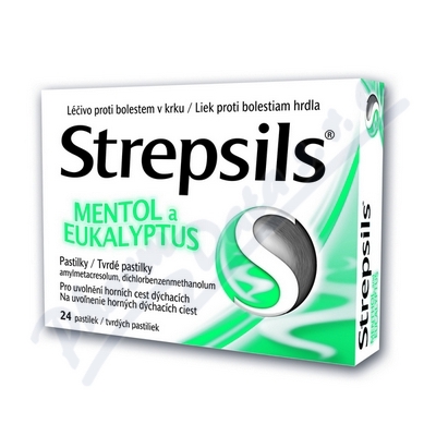 Strepsils Mentol a Eucalyptus—24 pastilek