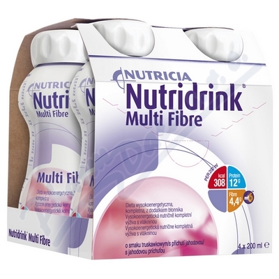 Nutridrink Multi Fibre Jahoda—4x200 ml