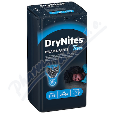 Kalhotky absorpční Huggies Dry Nites Boy 8-15 let, 27-57 kg, 9 ks