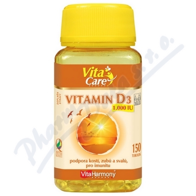 VitaHarmony Vitamín D 1000IU—150 tobolek