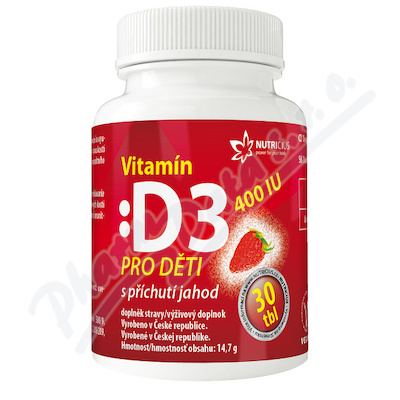 Vitamin D3 400 I.U. pro děti—30 tablet