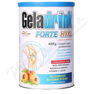 Geladrink FORTE HYAL broskev—práškový nápoj 420 g