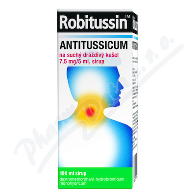 Robitussin Antitussicum na suchý dráždivý kašel 7,5mg/5ml, sirup 100 ml