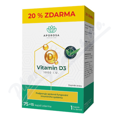Aporosa Vitamin D3 1000I.U.—75+15 tobolek