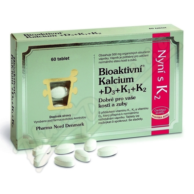 Bioaktivní Kalcium+D3+K1+K2—60 tablet