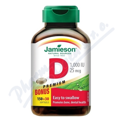 Jamieson Vitamín D3 1000 IU—180 tobolej