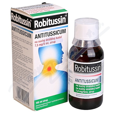 Robitussin Antitussicum na suchý dráždivý kašel—150mg, sirup 100 ml