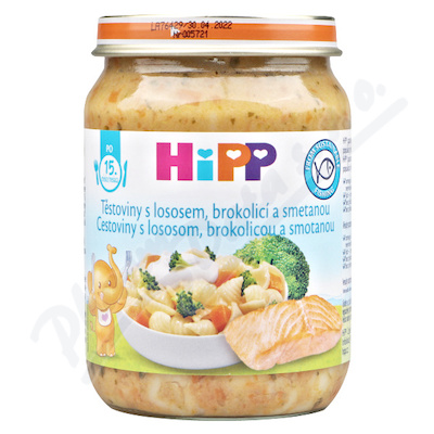 HiPP Dětské menu Těstoviny —S lososem, brokolicí a smetanou 250 g