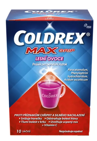 Coldrex MaxGrip Lesní ovoce—horký nápoj 10 sáčků