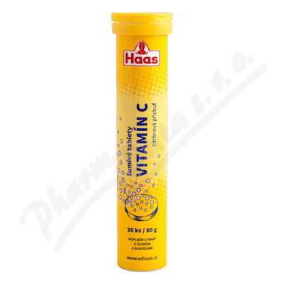 HAAS Vitamín C citron 60mg—20 šumivých tablet