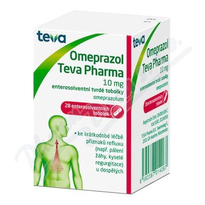 Teva Pharma Omeprazol 10mg—28 tobolek