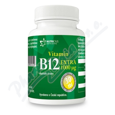 Vitamín B12 EXTRA 1000mcg—30 tablet