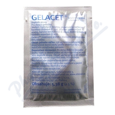 Gelacet Želatinový prášek—sáčky 21x5,3 g