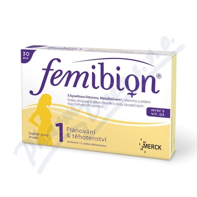 Femibion 1 s vitamínem D3—30 tablet