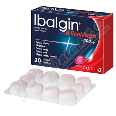 Ibalgin Rapidcaps 400 mg —20 měkkých tobolek