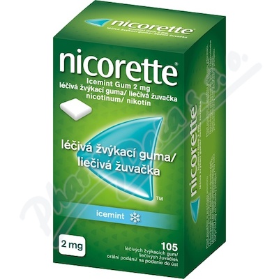 Nicorette Icemint Gum 2mg—105 žvýkaček