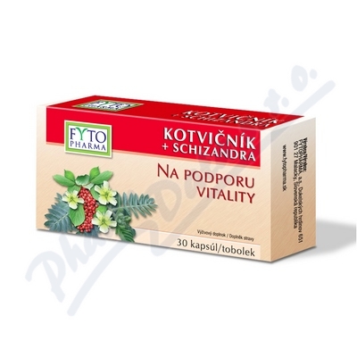 Kotvičník + Schizandra tobolky na podporu vitality—30 ks