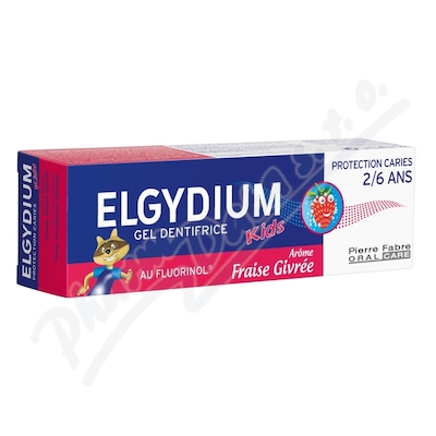 Elgydium Kids Strawberry—Dětská zubní pasta 2-6 let, 50 ml