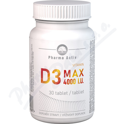 Vitamín D3 MAX 4000 I.U.—30 tablet
