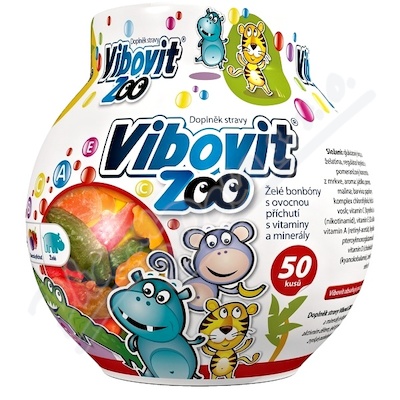 Vibovit Zoo Jelly 50 new—vitaminové želé bonbony 50 ks