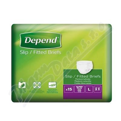 Kalhotky absorpční plenkové prodyšné Depend Super—boky 120-150 cm, savost 4320 ml, (1739), 15 ks