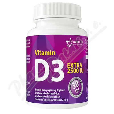 Vitamín D3 EXTRA 2500IU—30 tablet