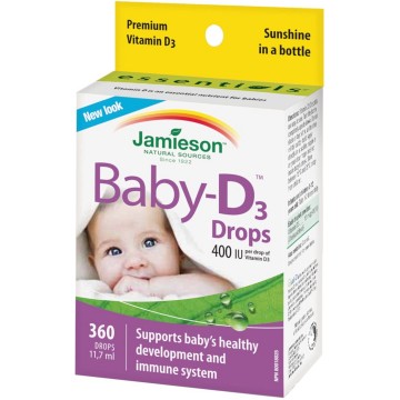 Jamieson Baby-D3 Vitamín D3 400 IU kapky —11.7 ml