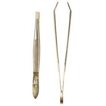 Nippes Solingen Pinzeta rovná lomená—zlacená, 8cm