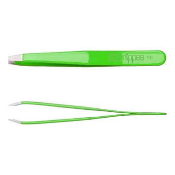 Nippes Solingen Pinzeta lomená lakovaná—zelená nerez, 9.5cm