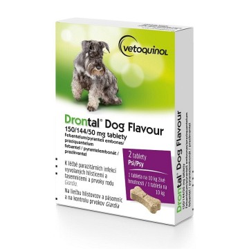 Drontal Dog Flavour 150/144/50mg—2 tablety