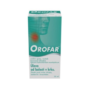 Orofar—roztok na bolest v krku 30ml