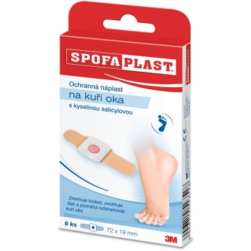 3M Spofaplast 182 Kuří oka náplasti —72x19mm, 6 ks