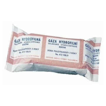 Gáza hydrofilní skládaná sterilní—10cmx5cm, 48 vrstev, 5 ks