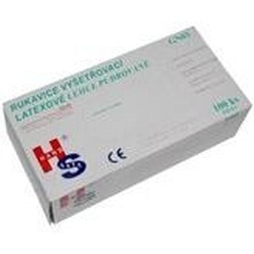 Rukavice vyšetřovací latexové MSM S GN03NB—100 ks