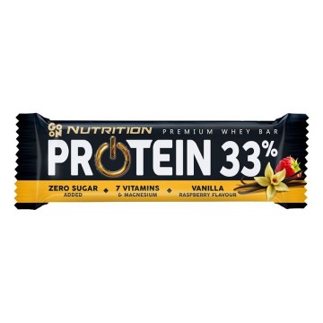 GO ON Proteinová tyčinka 33% vanilka-malina—50g