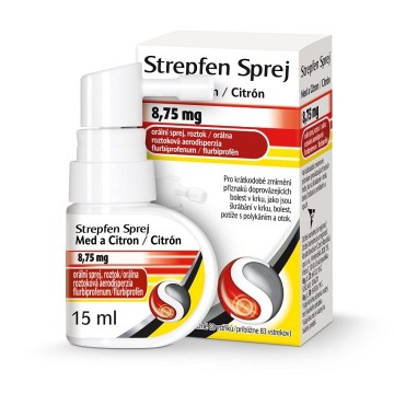 Strepfen Sprej Med a citron—orální sprej 15 ml