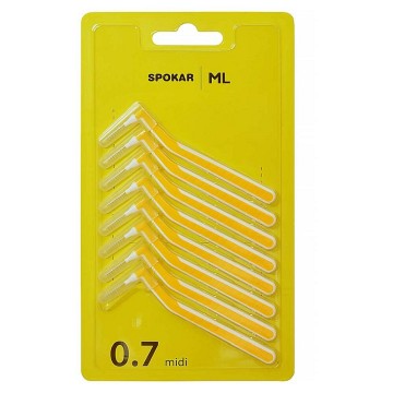 Mezizubní kartáčky Midi držadlo 0,7 mm Spokar —8 ks