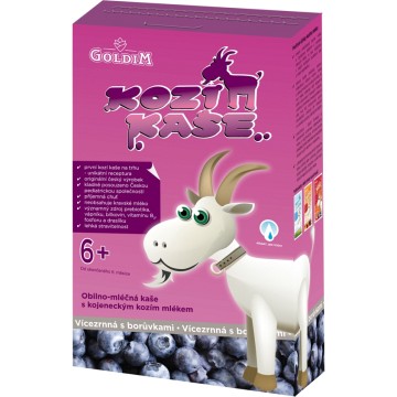 Kozí kaše vícezrnná s borůvkami—225 g