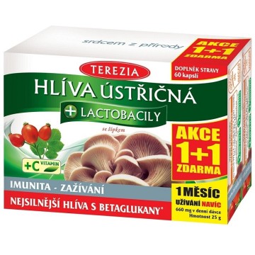 Terezia Hlíva ústřičná + lactobacily—60 + 60 kapslí