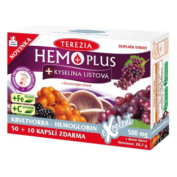 Terezia Hemoplus + kyselina listová—60 kapslí