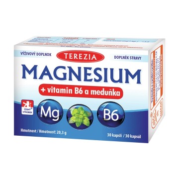 Terezia Magnesium + vitamin B6 a meduňka—30 tobolek