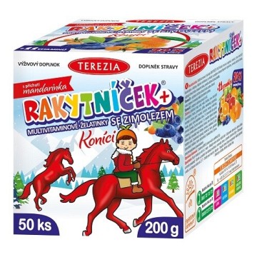 Rakytníček+ Multivit želatinky se zimolezem koníci—50 ks