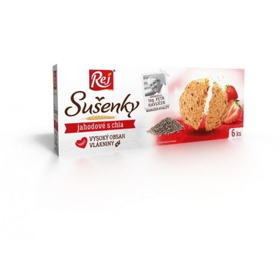 Sušenky grahamové jahodové s chia—120 g