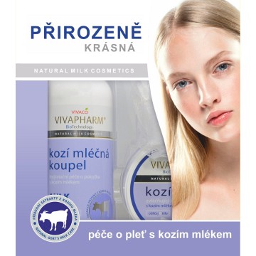 Body Tip Kozí dárková kazeta—Mléčná koupel+krém+houbička