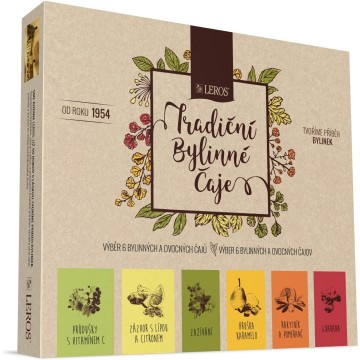 Výběr 6 bylinných a ovocných čajů—6 x 5 ks