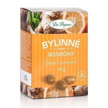 Dr.Popov Bonbony Zázvor-pomeranč—70 g