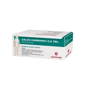 Calcii Carbonici 0,5 TBL. MEDIC—50 x 0,5 g