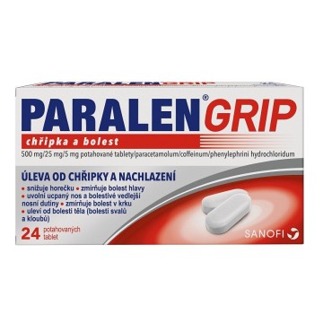Paralen Grip Chřipka a bolest 500mg/25mg/5mg—24 tablet